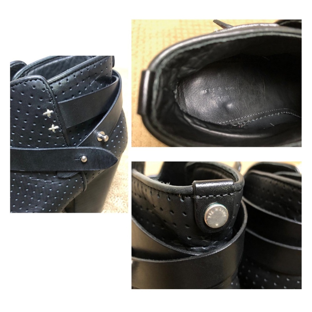 rag & bone Harrow Perforated Leather Ankle Boot 11 - Picture 8 of 8